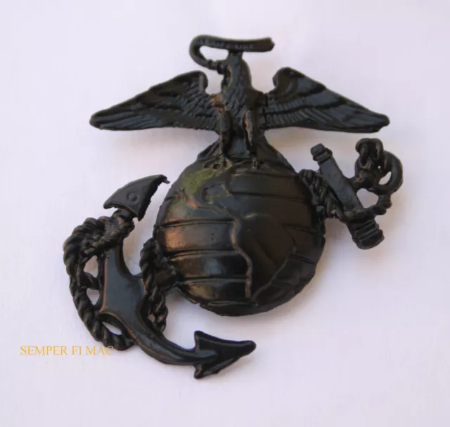 Ega Black Eagle Globe & Anchor Hat Pin Made In Us Marines Veteran Gift Fmf Wow