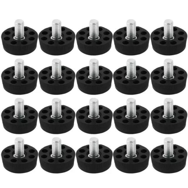 Furniture Table Chair 8 Holes Base Adjustable Leveling Foot M8 x 10mm Male 20pcs