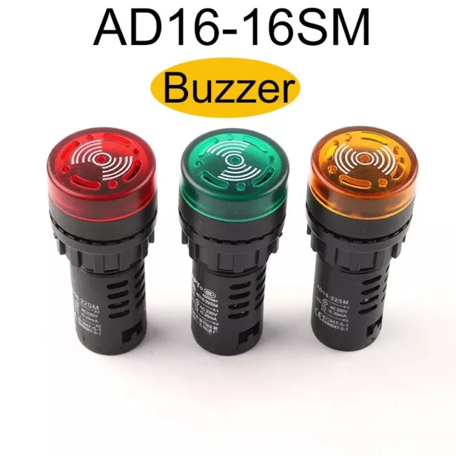 Alarme clignotante buzzer AD16 22SM pour signal d'alimentation électrique AC/DC