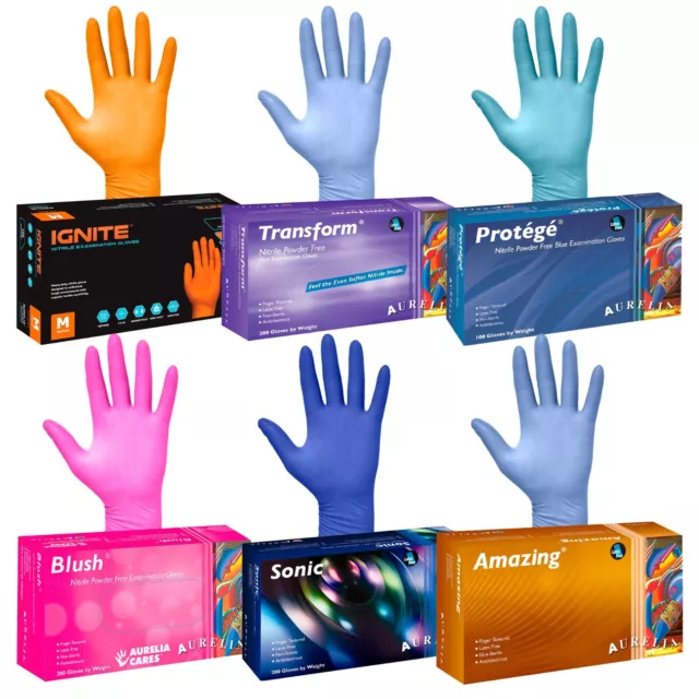 1000 2000 3000 Nitrile Disposable Medical Exam Gloves, Vinyl, Latex, Powder Free