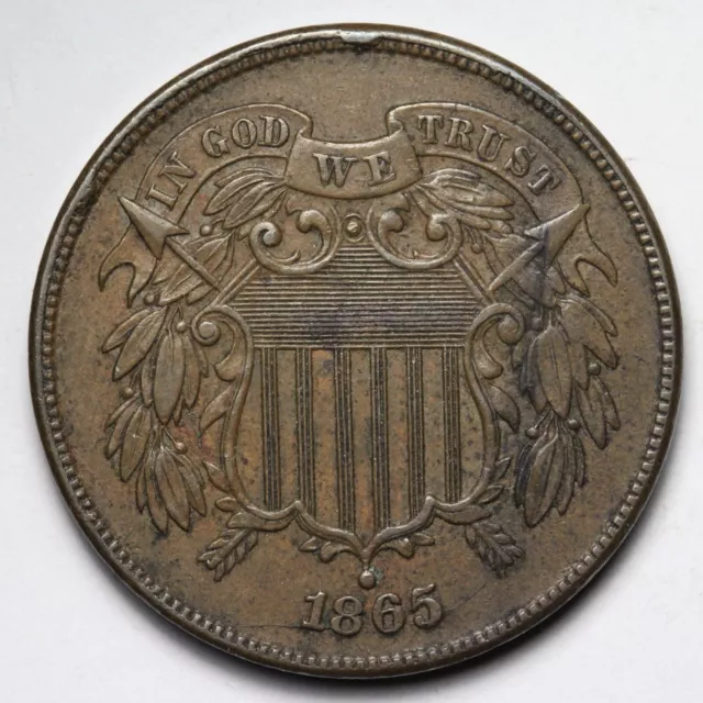 1865 Two Cent Piece CHOICE UNC *UNCIRCULATED* MS E156 WLL