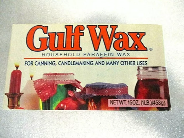 Gulf Wax Household Paraffin Wax for Canning Candlemaking 16 oz.