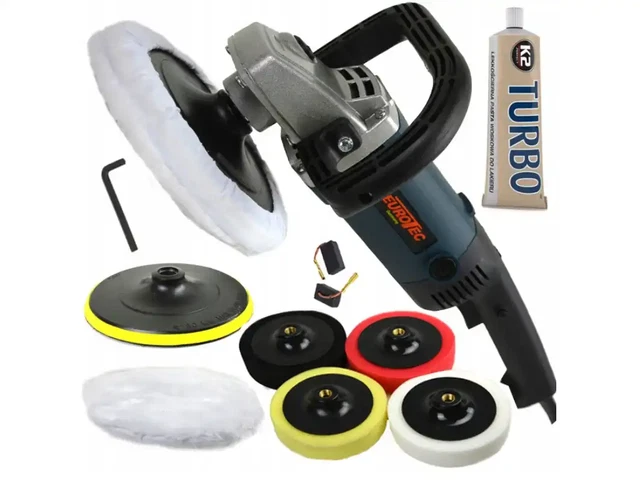 Polisseuse électrique Weytoll 980W - 6 Vitesses Réglables - Pour Voiture, Meuble, Carrelage - Avec Accessoires