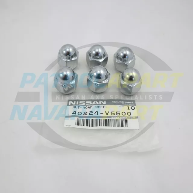 Genuine Nissan Patrol GQ & GU Chrome Wheel Nuts Set (40224V5500SET)