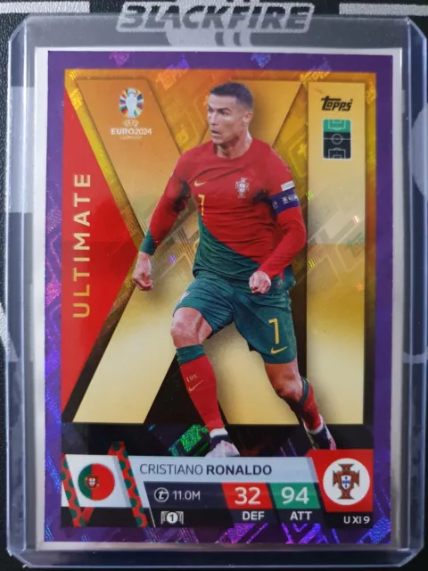 TOPPS UEFA EURO 2024 Match Attax #U XI 9 Cristiano Ronaldo PURPLE SAPPHIRE