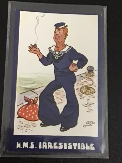 Early Ww1 Era Naval Humour Pc - Sailor - Hms Irresistible