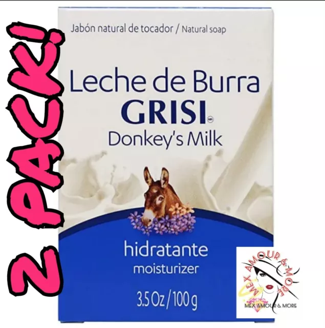 Grisi Donkey's Milk Soap, 3.5 oz (Pack of 2) Silky Smooth Skin Beautiful Skin ❤️