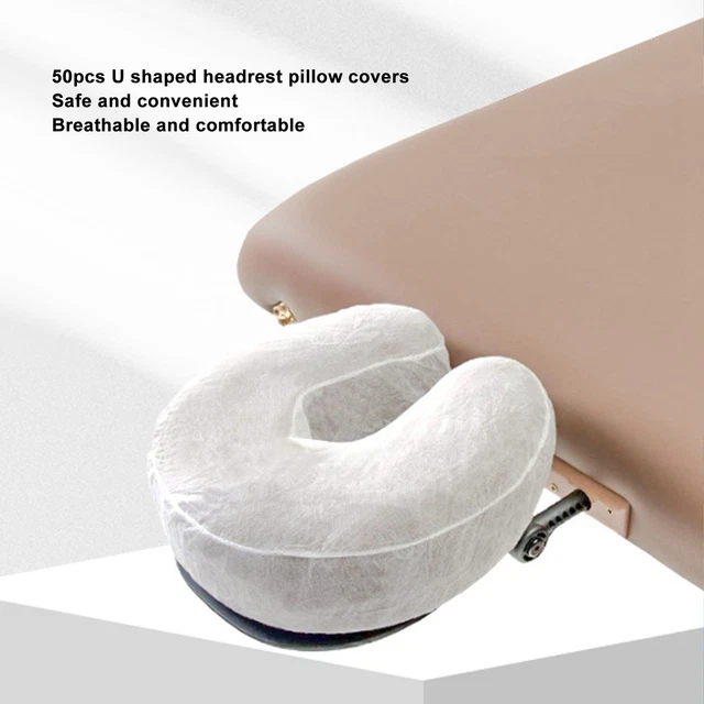50 fundas de reposacabezas elásticas desechables en forma de U NDE