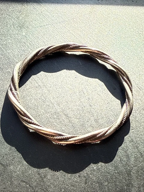 Bracelet Anneaux Métal Argenté Artisanat Français – Style Art Déco Ethnique, Longueur 15-16 Cm