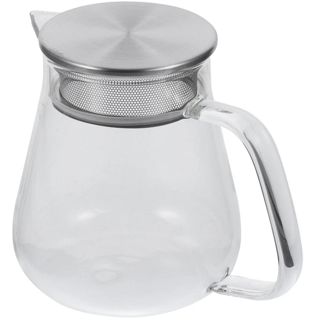 Tetera de vidrio resistente al calor tetera de mango pequeño tetera multifuncional para el hogar