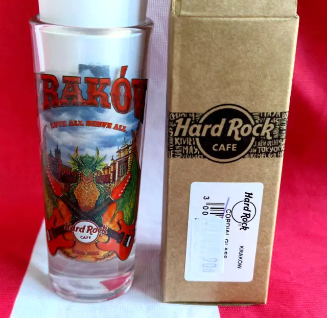 HRC Hard Rock Cafe Krakow Krakau City T Tee 2024 Shot Glass Shotglass NEW OVP