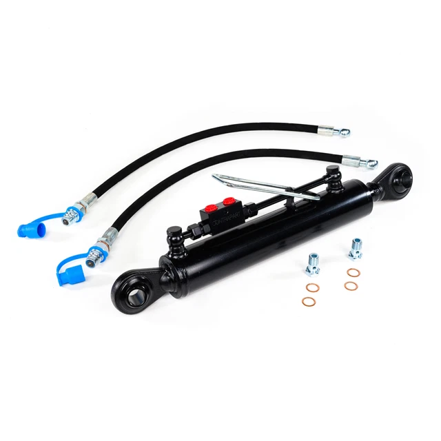 Barre De Poussée Hydraulique Cat. 2-2 - 600-880mm - Avec Crochet Et Clapet Anti-Retour - Pour Tracteur
