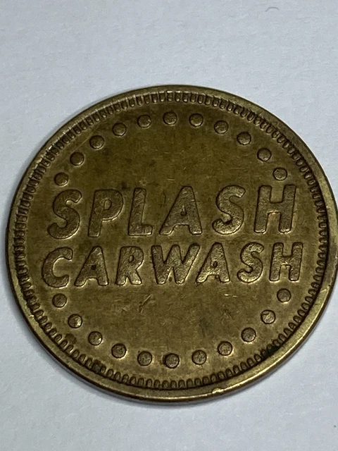 RARE SPLASH CAR WASH TOKEN FAIRFIELD CONNECTICUT OBSOLETE #qf1