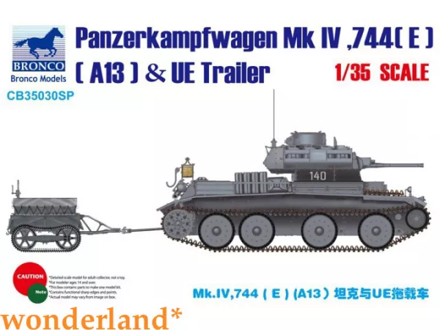 Bronco CB35030SP 1/35 Panzerkampfwagen MK IV.744(E) A13&UE Fuel Tank Trailer