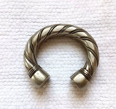 West African Silver Twisted Currency Bracelet ~ PLEASE READ DETAILS