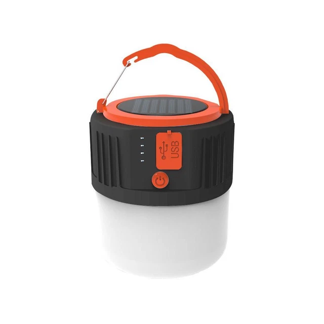Solar LED Camping Light Waterproof Rechargeable Tent Lamp Portable Lanterns`