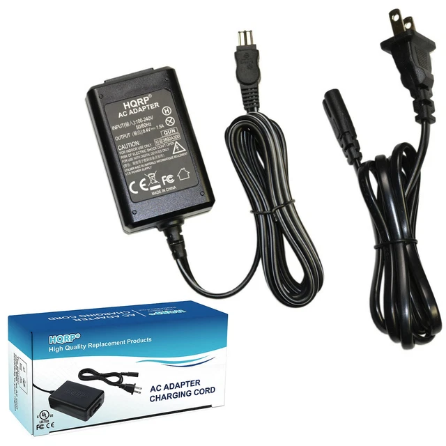 HQRP AC Power Adapter for Sony AC-L10A, AC-L10B, AC-L10C, AC-L15, AC-L15B