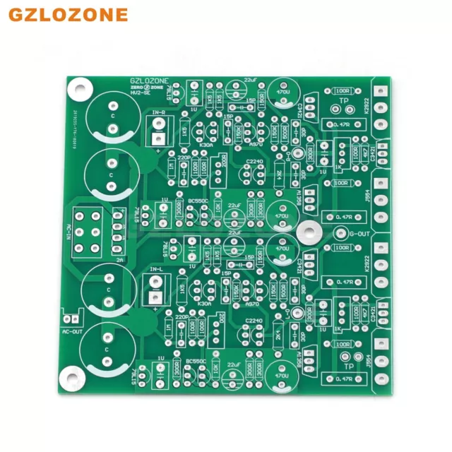 HV2-SE Class A Full Straight Couple Headphone Amplifier Bare PCB Base On HA5000