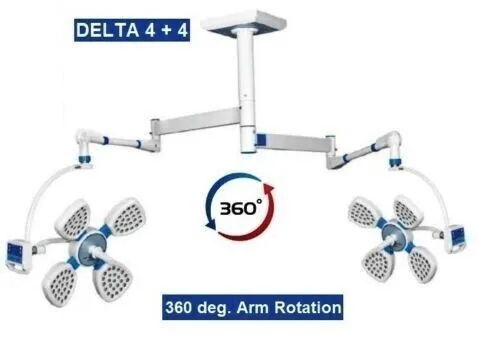 Double Dome Ceiling Mounted Surgical Lamp Shadowless OT Room Surgery LED Light 2