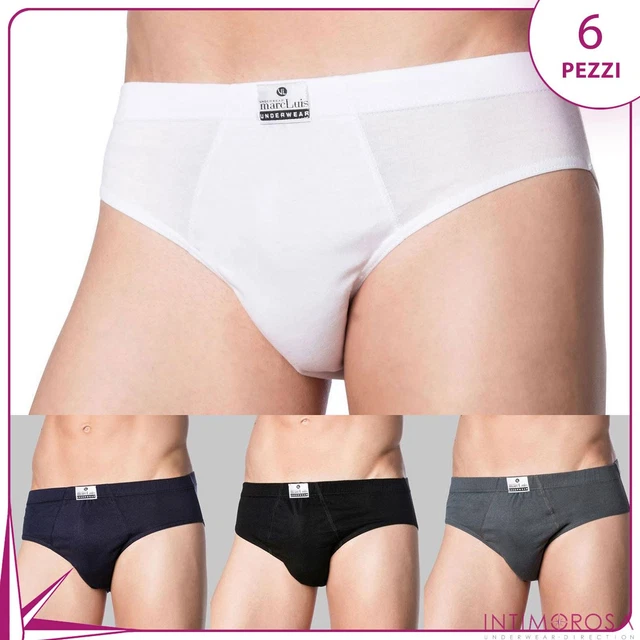 Generico Slip Uomo Divin Art. In SOFFICE Cotone 100% Taglie Normali E CALIBRATE Dalla M Fino 8XL (M, 12 Pezzi 6 Bianco 6 Assortito