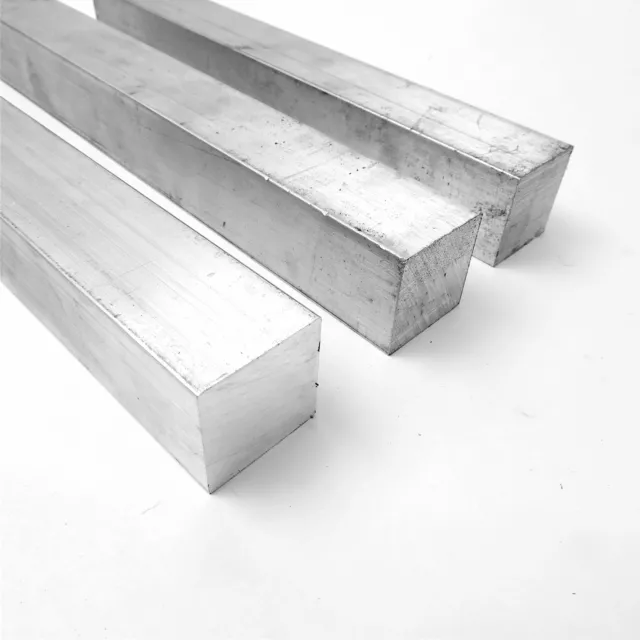 1.625" x 1.625" Aluminum  6061 SQUARE Solid  FLAT BAR 19.5" Long  QTY 3 sku L323