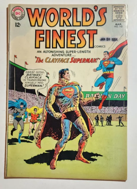 WORLD'S FINEST #140 Silver Age DC 1964, Batman, Superman, Robin