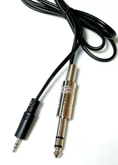 1m Audio Anschluß Kabel KURZ 2,5mm Klinken STECKER an auf 6,3mm Klinke Stecker