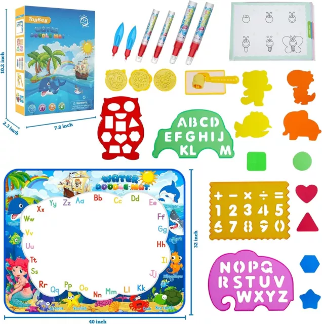 KIDS GIFTS Water Drawing Mat Large Aqua Doodle Mat Water Doodle Mat - Aqua Magic