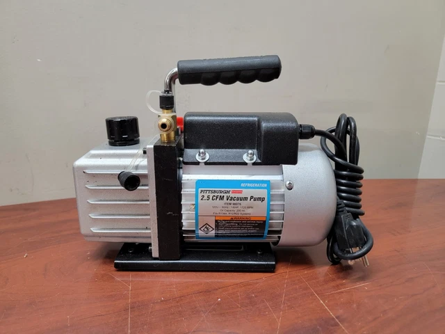 Pittsburgh Automotive 2.5 CFM Vacuum Pump, Item 98076, c-x