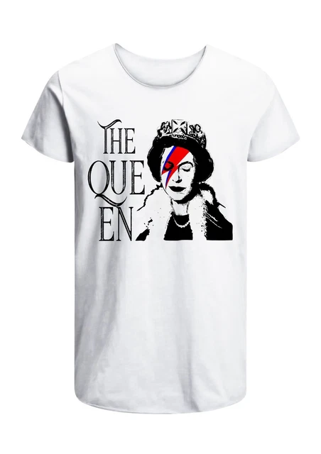 T-Shirt Regina Elisabetta Queen Uomo Abbigliamento 100% Cotone Taglia da S a XXL