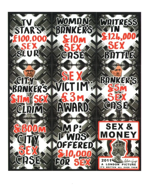 GILBERT & GEORGE "Sex & Money" - HAND-SIGNIERTE Einladungskarte