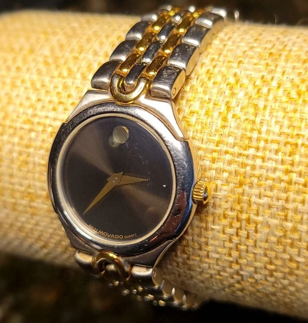 Ladies MOVADO Museum 97-E3-827 Stainless Steel Gold Toned 26mm Wrist Watch