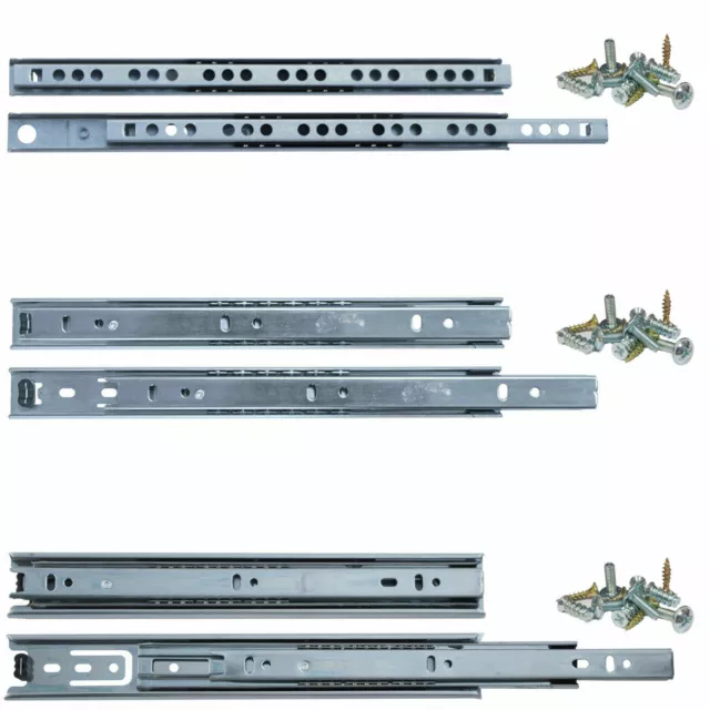 2, 3, 4, 5, 10 Schienenpaare Teleskopschienen Schubladenschienen  Voll / Teil
