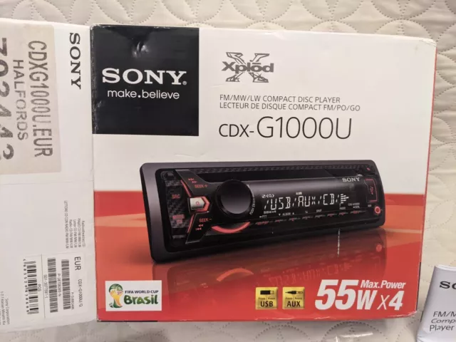 AUTORADIO SONY CDX-GT40U - Cd/Fm/Aux/Usb - 4 X 52 Watts EUR 30,00 -  PicClick FR
