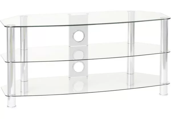 TTAP Vantage 1050 Clear Glass TV Stand For Up To 50"