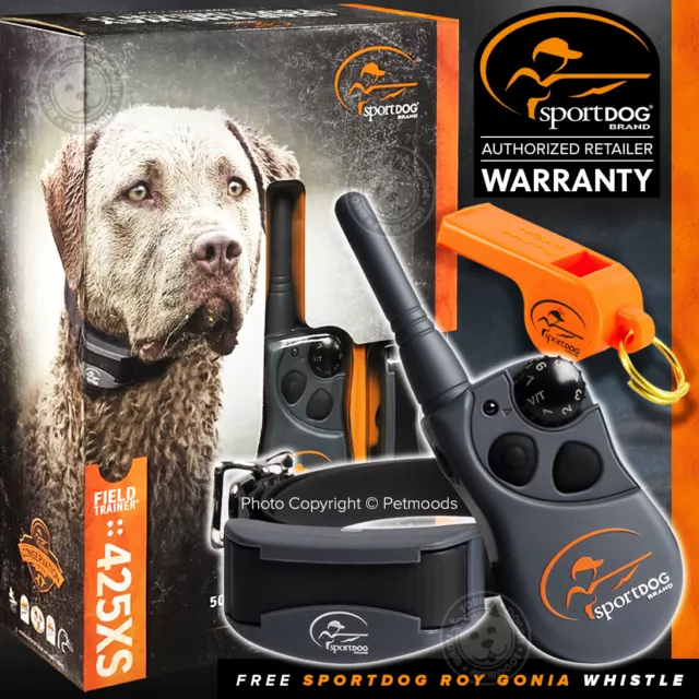 SportDOG SD-425XS FieldTrainer Stubborn Dog Remote Training Collar + Dog Whistle