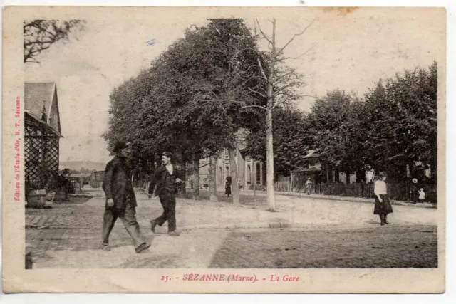 SEZANNE - Marne - CPA 51 - la gare -