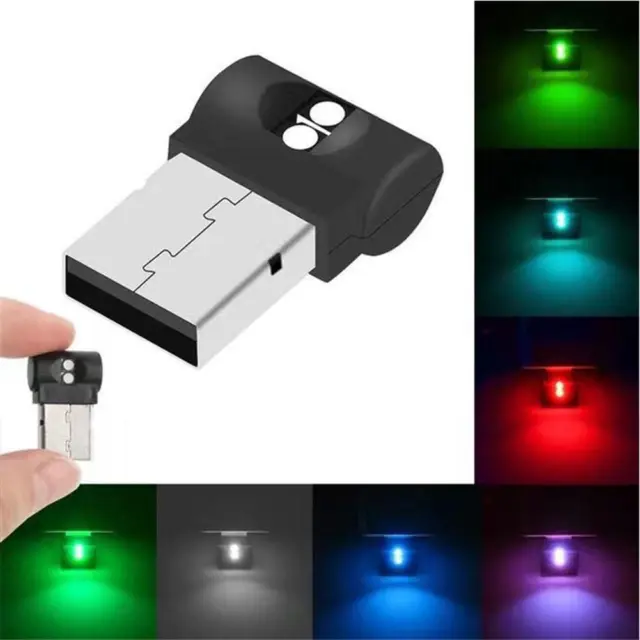 USB LED Neon Mini Auto Innenraum Nachtlicht Atmosphäre Ambiente Lampe Licht A3