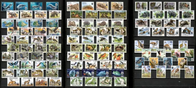 Protected animals WWF series MNH Collection 28 cpl sets High CV294€ Michel #WWF1