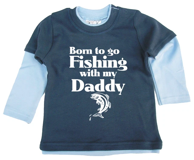 Abbigliamento pattinatore a maniche lunghe ""Born to go fishing with My Daddy