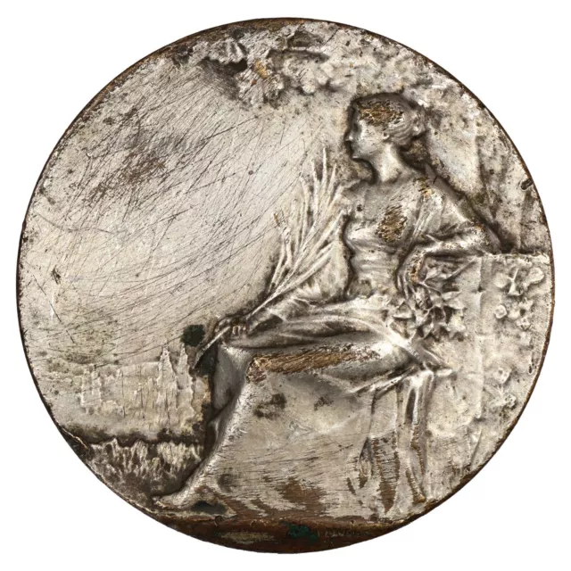 France Medal Reward Signed Rene Baudichon Non Awarded silvered bronze
