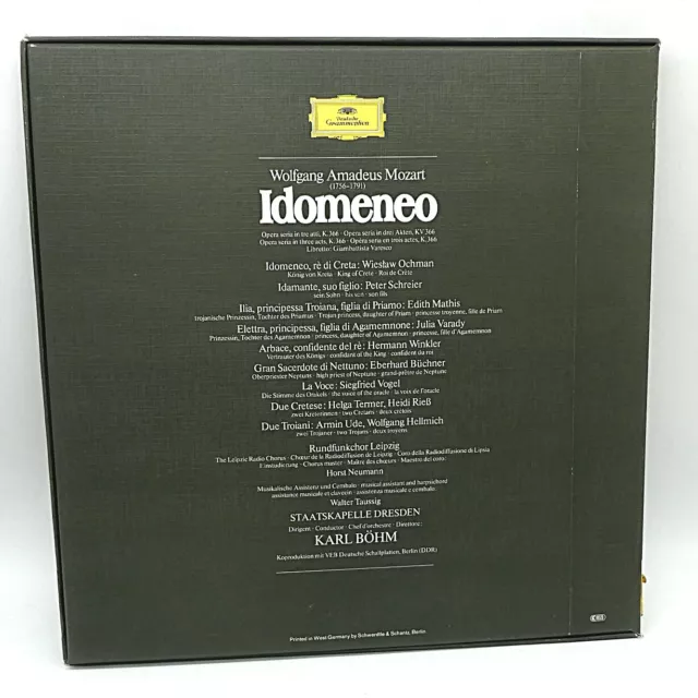 Rare Vinyl Klassik 4Lp Box Mozart Böhm IdomeneoTop Zustand aus Sammlerhand 2