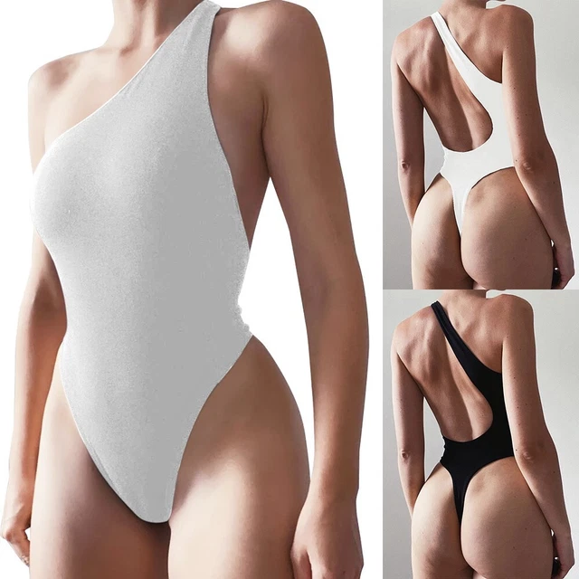Costume da bagno sexy senza schienale donna perizoma costume da bagno per spiagg