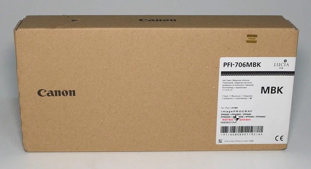 Canon Tinte Ink PFI-706MBK Matt-Schwarz ImagePROGRAF iPF8300 iPF8400 iPF9400