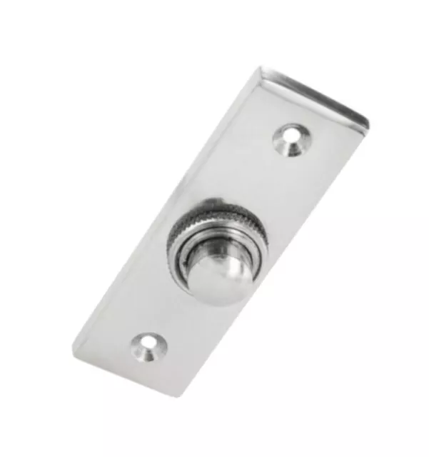 Solid Chrome Door Bell Chime Push Button Press 2