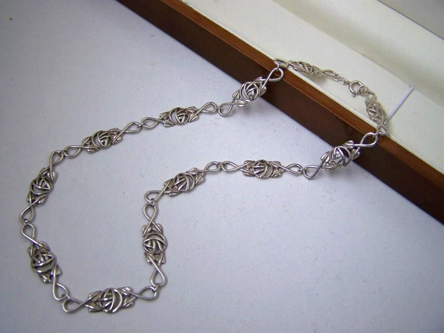 Charles Rennie Mackintosh Cjl Solid Sterling Silver Glasgow Rose 17" Necklace Charles Rennie Mackintosh Cjl Solid Sterling Silver Glasgow Rose 17" Necklace