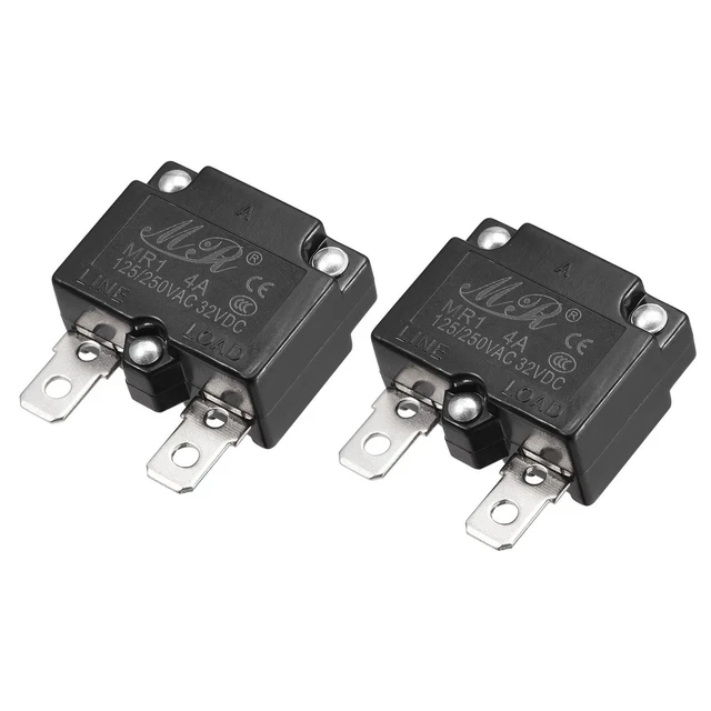 Circuito Sovraccarico Protettore 4A AC125/250V DC32V Automatico Reset 2pz