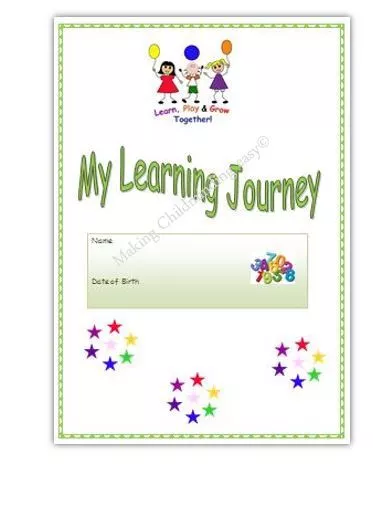 MY LEARNING JOURNEY/ JOURNAL* EYFS childminder, pre school resource.