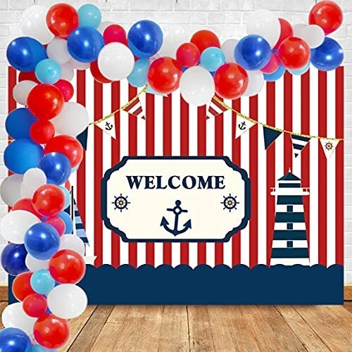 Blue Red White Balloons Garland Arch Kit July 4th Patriotic Independence Day