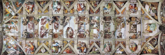 The Sistine Chapel Ceiling, 1000 Piece Panoramic Puzzles Puzzles 3